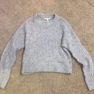 grey sweater with color dots